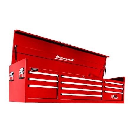 Homak 72in H2Pro Series 10 Drw Top Chest - Red RD02010720